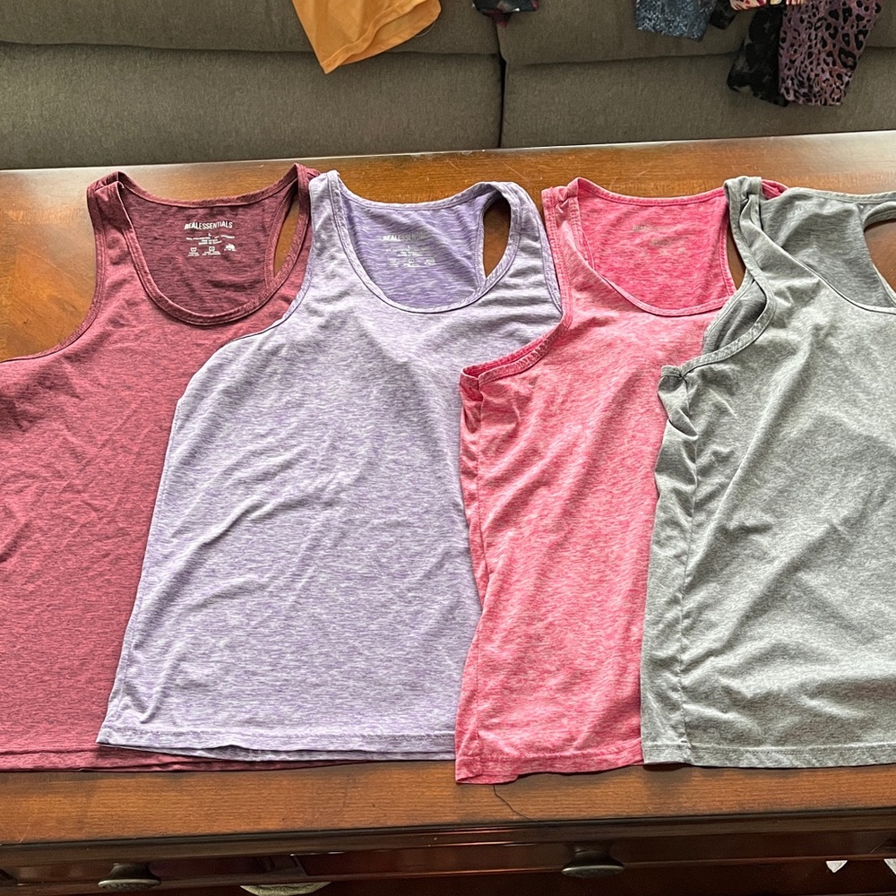 4 Casual Comfort Women's Tank Tops - Maroon, Lavender, Pink, and Gray